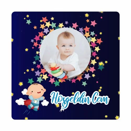 Yeni Doğan Temalı Doğum Günü Magneti